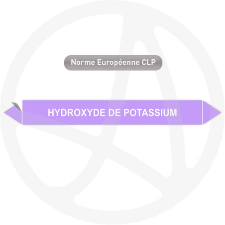 Marqueur de tuyauterie CLP hydroxyde de potassium