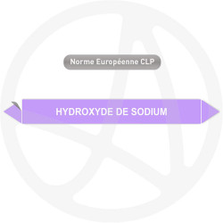 Marqueur de tuyauterie CLP Hydroxyde de sodium