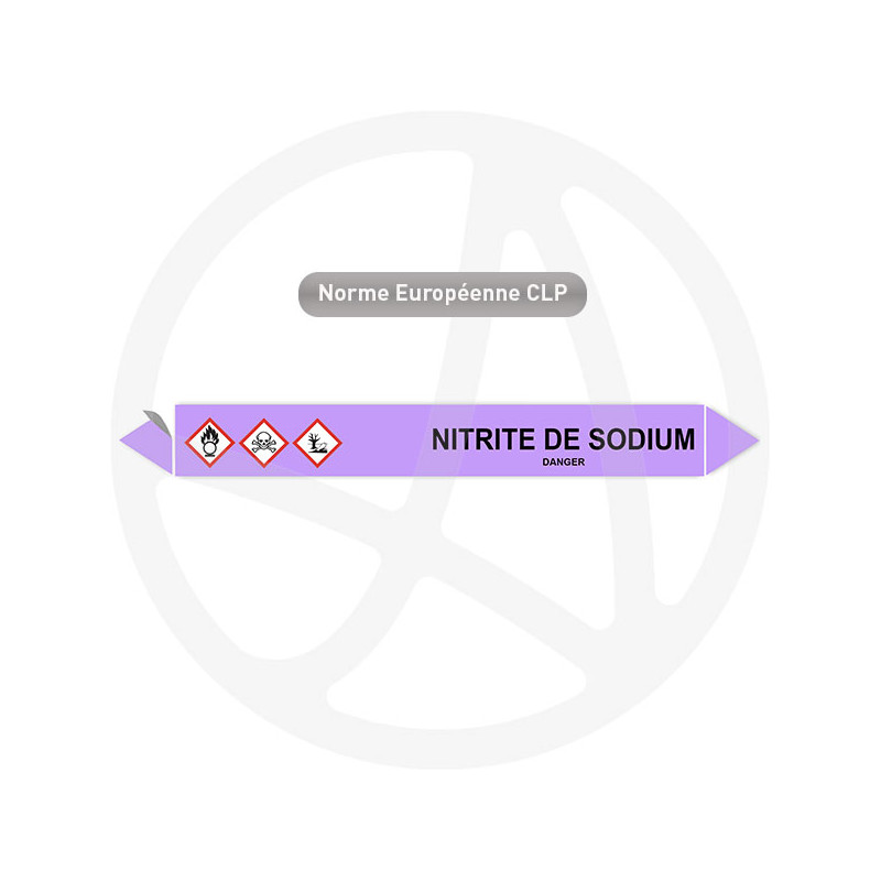Marqueur de tuyauterie CLP Nitrite de sodium