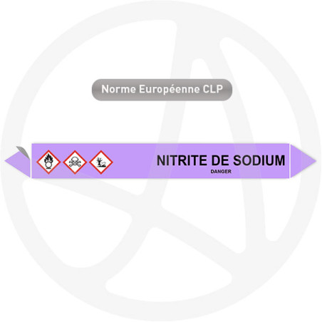 Marqueur de tuyauterie CLP Nitrite de sodium
