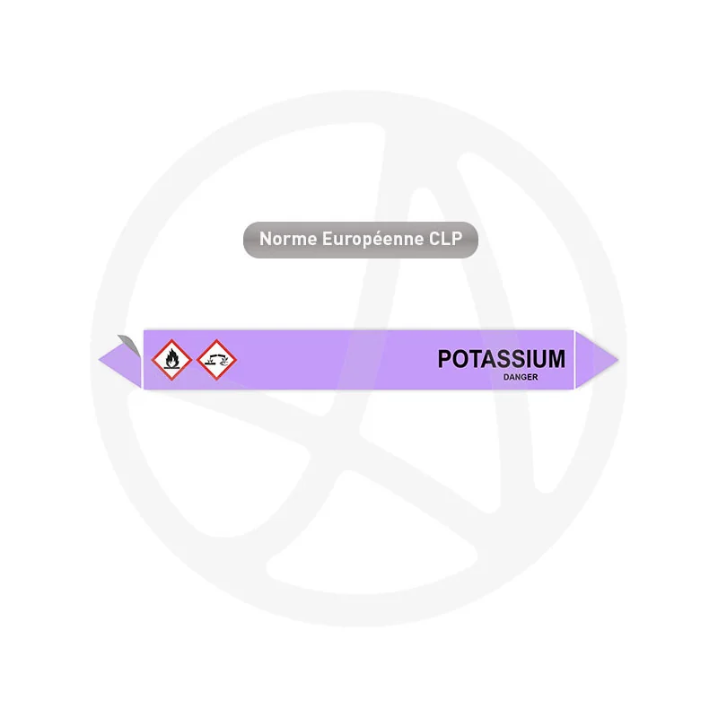 Marqueur de tuyauterie CLP Potassium
