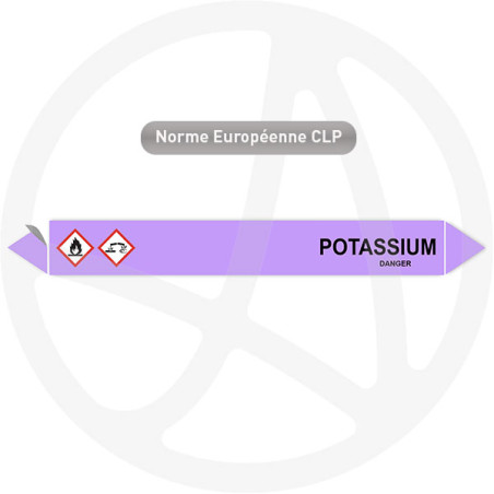 Marqueur de tuyauterie CLP Potassium