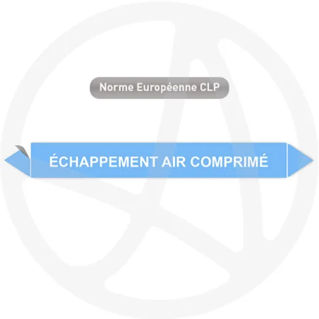 Marqueur de tuyauterie CLP Echappement air comprimé Marqueur de tuyauterie CLP Echappement air comprimé