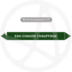 Marqueur de tuyauterie CLP Eau chaude chauffage