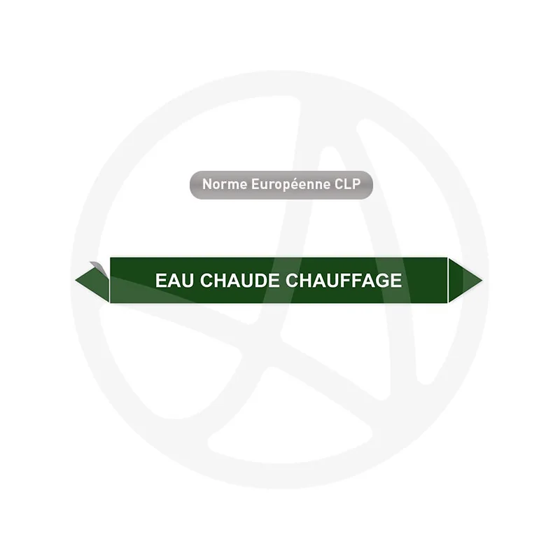 Marqueur de tuyauterie CLP Eau chaude chauffage