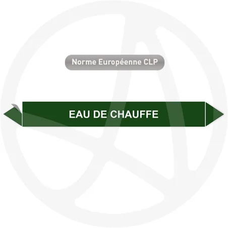 Marqueur de tuyauterie CLP Eau de chauffe