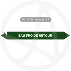 Marqueur de tuyauterie CLP Eau froide retour