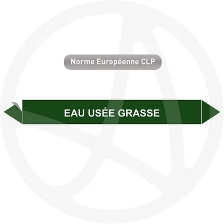 Marqueur de tuyauterie CLP Eau usée grasse Marqueur de tuyauterie CLP Eau usée grasse