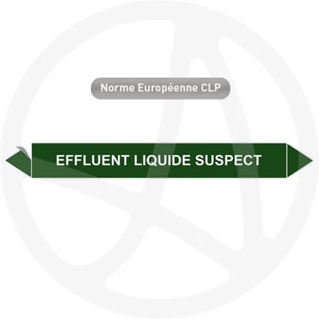Marqueur de tuyauterie CLP Effluent liquide suspect Marqueur de tuyauterie CLP Effluent liquide suspect