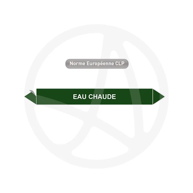 Marqueur de tuyauterie CLP Eau chaude