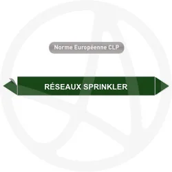 Marqueur de tuyauterie CLP Réseau sprinkler