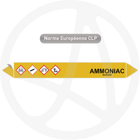 Marqueur de tuyauterie CLP Ammoniac