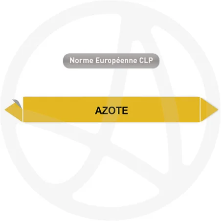Marqueur de tuyauterie CLP Azote Marqueur de tuyauterie CLP Azote