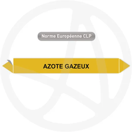 Marqueur de tuyauterie CLP Azote gazeux Marqueur de tuyauterie CLP Azote gazeux
