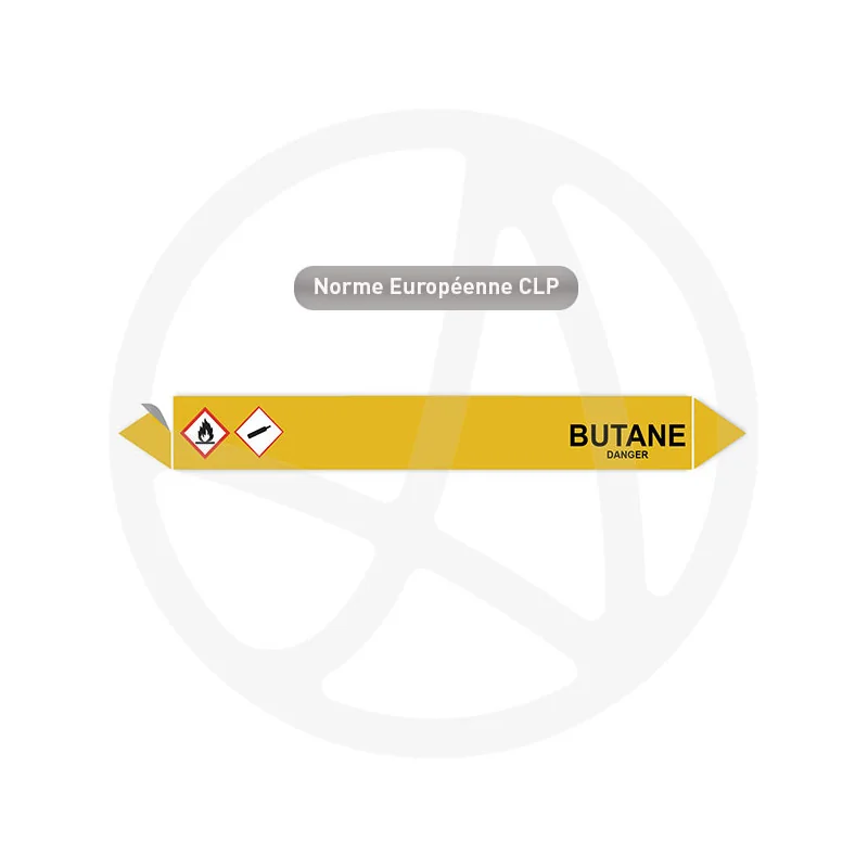 Marqueur de tuyauterie CLP Butane