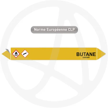 Marqueur de tuyauterie CLP Butane Marqueur de tuyauterie CLP Butane