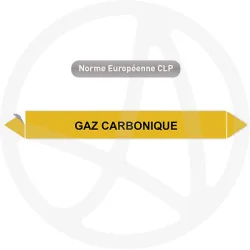 Marqueur de tuyauterie CLP Gaz carbonique