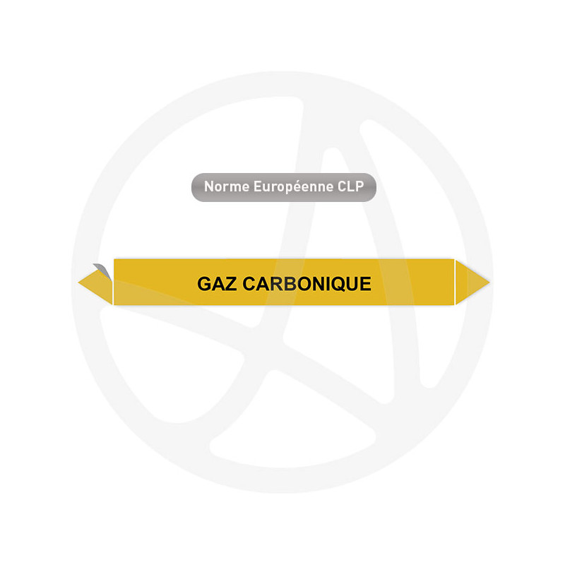 Marqueur de tuyauterie CLP Gaz carbonique