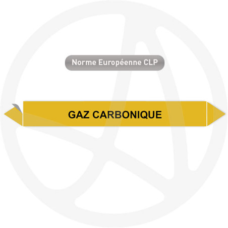Marqueur de tuyauterie CLP Gaz carbonique