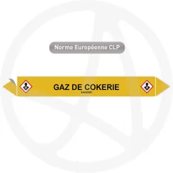 Marqueur de tuyauterie CLP Gaz de cokerie