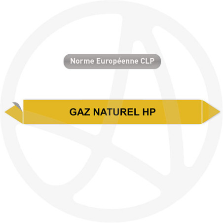 Marqueur de tuyauterie CLP Gaz naturel HP