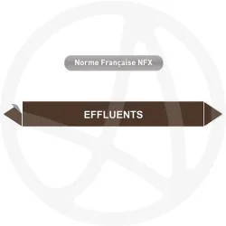 Marqueur de tuyauterie CLP Effluents