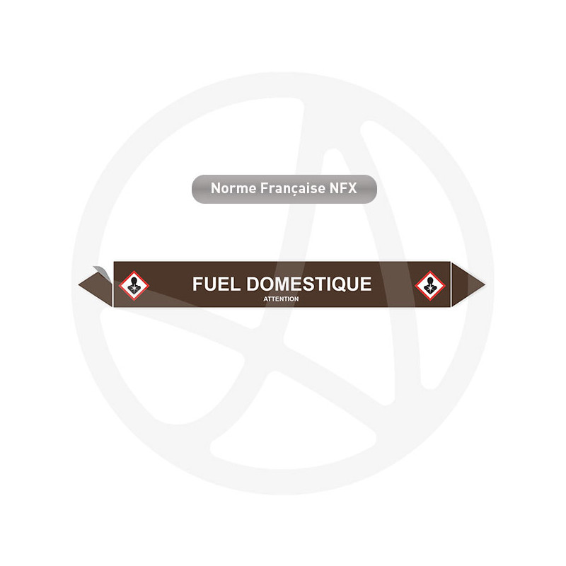 Marqueur de tuyauterie CLP Fuel domestique