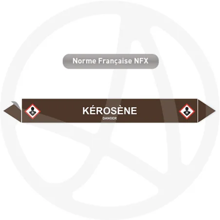 Marqueur de tuyauterie CLP Kérosène