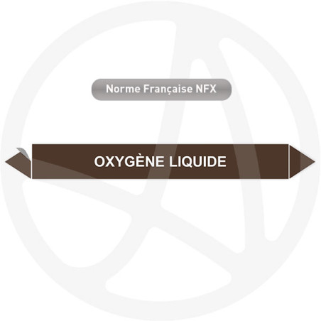 Marqueur de tuyauterie CLP Oxygène liquide