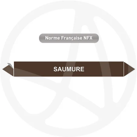 Marqueur de tuyauterie CLP Saumure Marqueur de tuyauterie CLP Saumure