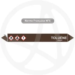 Marqueur de tuyauterie CLP Toluène