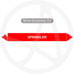 Marqueur de tuyauterie CLP Sprinkler incendie