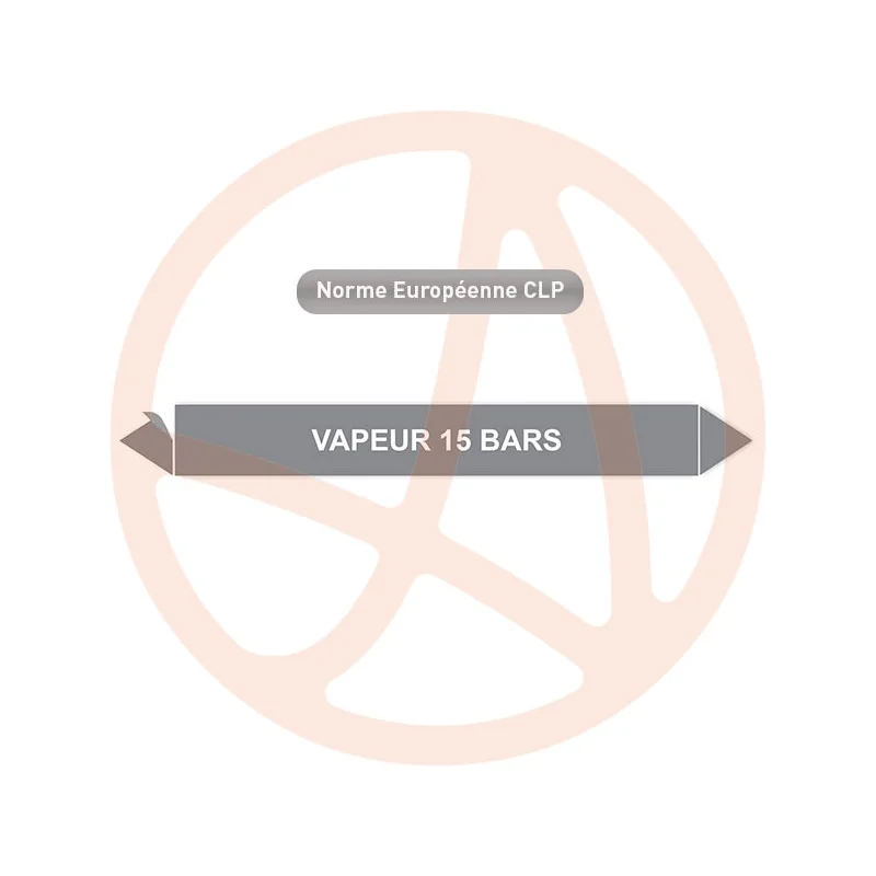Marqueur de tuyauterie CLP Vapeur 15 bars