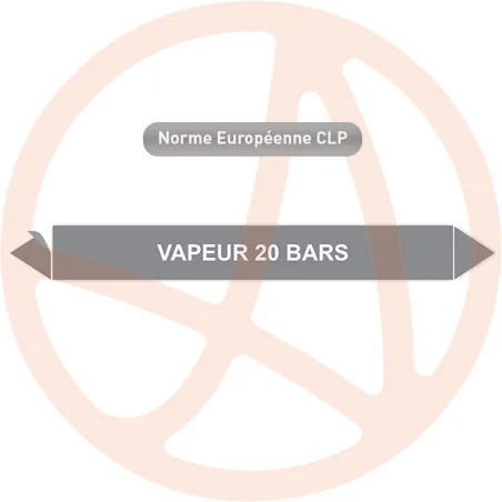 Marqueur de tuyauterie CLP Vapeur 20 bars