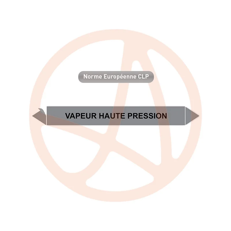 Marqueur de tuyauterie CLP Vapeur haute pression