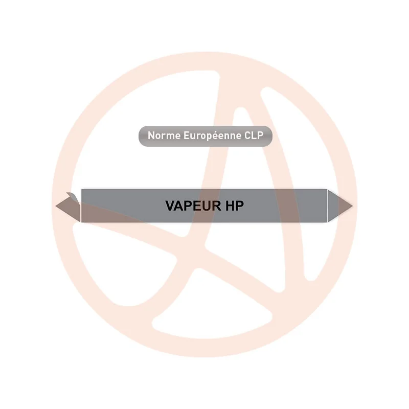 Marqueur de tuyauterie CLP Vapeur HP
