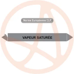 Marqueur de tuyauterie CLP Vapeur saturée