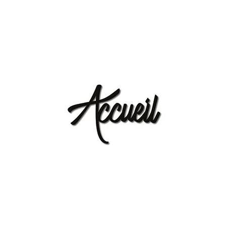 Mot découpé au laser : ACCUEIL