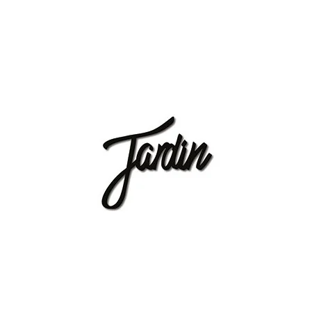 Mot découpé au laser : JARDIN