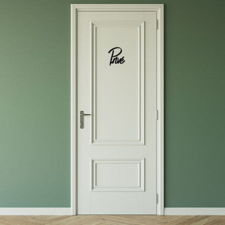 Mot découpé au laser : PRIVÉ