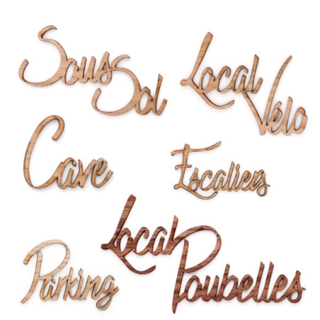 Mot découpé au laser : RÉSERVE