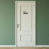 Mot découpé au laser : TOILETTES