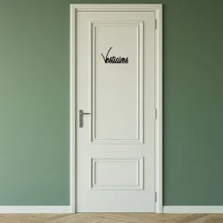 Mot découpé au laser : VESTIAIRES