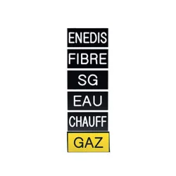Etiquette gravoply Lot de 6 étiquettes de gaine technique sécables