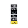 Etiquette gravoply Lot de 6 étiquettes de gaine technique sécables