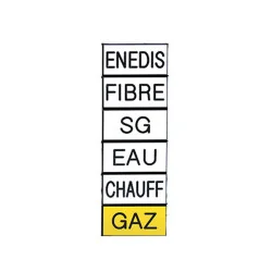 Lot de 6 étiquettes de gaine technique sécables