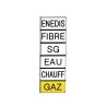 Lot de 6 étiquettes de gaine technique sécables
