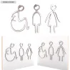 Pictogramme découpé au laser : HOMME OU FEMME DANS UN FAUTEUIL ROULANT TYPO MARQUEUR (PMR)