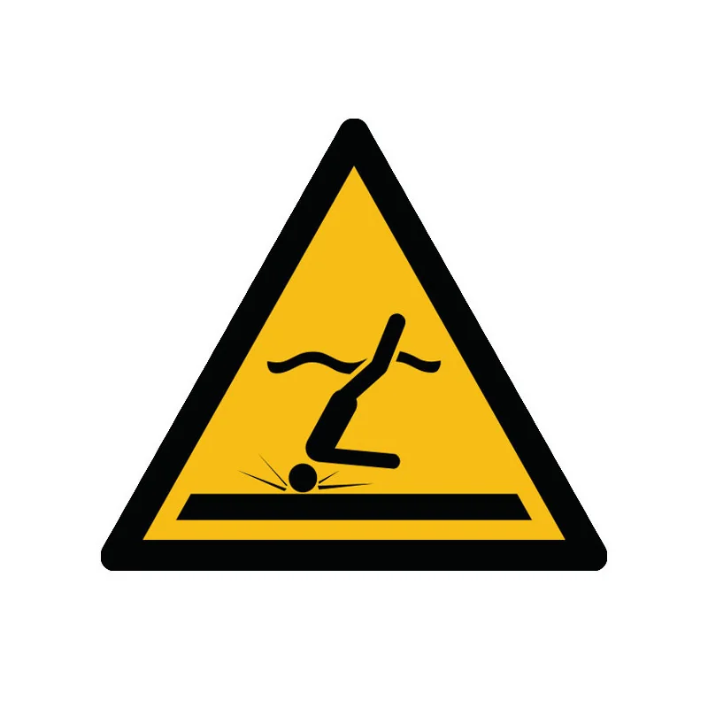 Pictogramme danger Eaux peu profondes