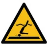 Pictogramme danger Eaux peu profondes